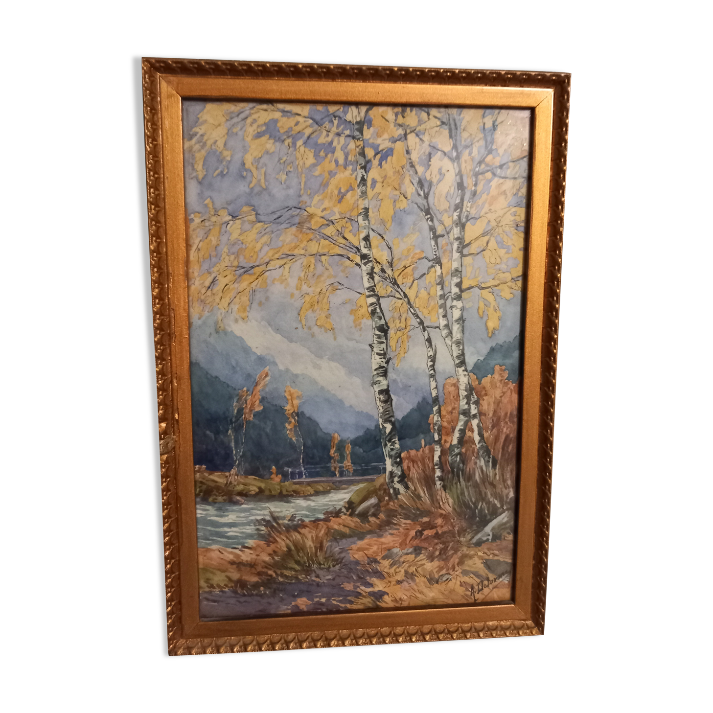 Ancient painting-valley landscape