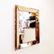Rectangular mirror with pink parclose attributed to Jacques Adnet - circa 1940