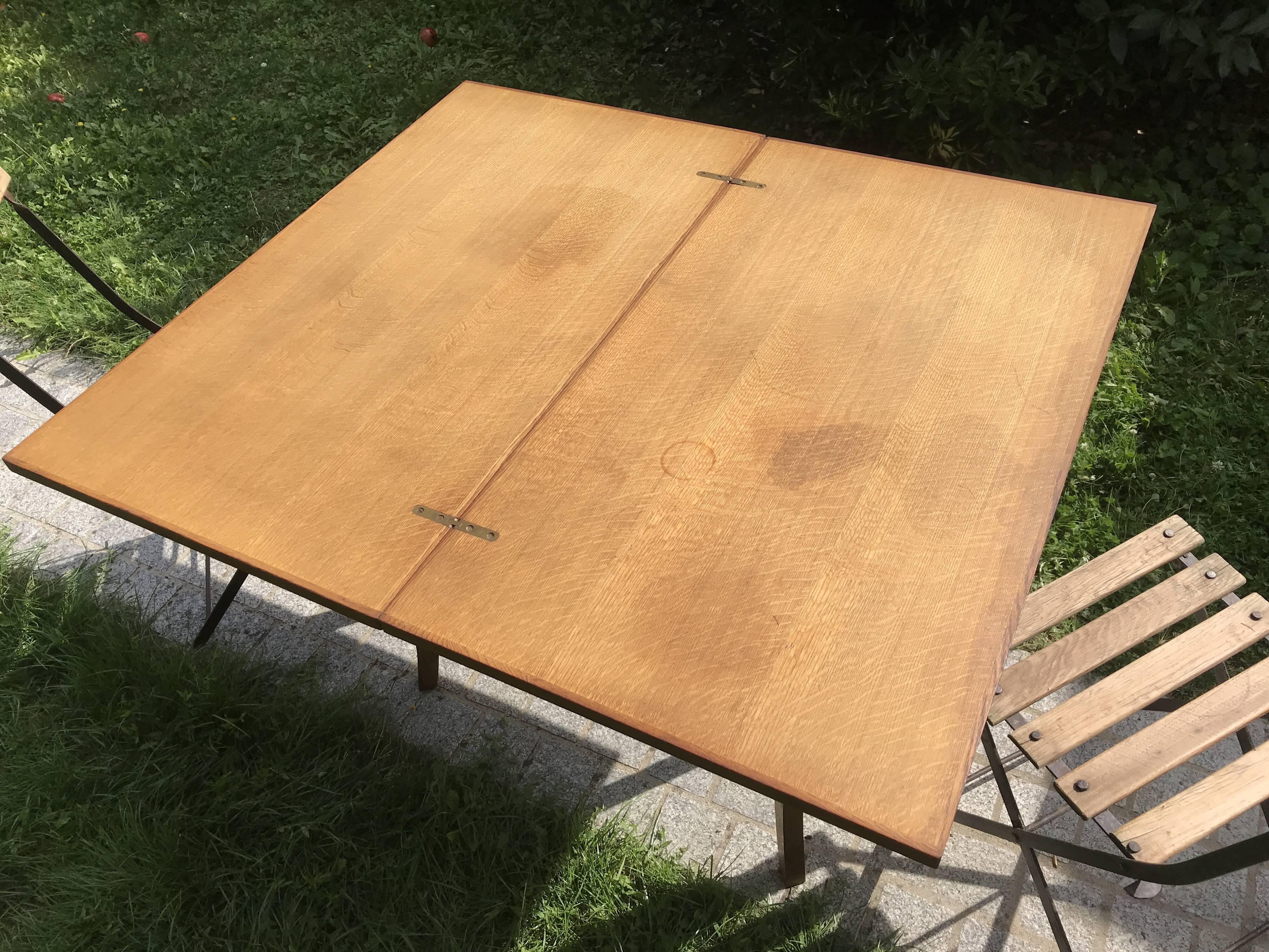 Vintage folding dining table for 2 to 6 diners