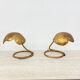 Pair of Mid-century table lamp leaf , 1970s
