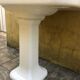 Antique washbasin on ceramic column