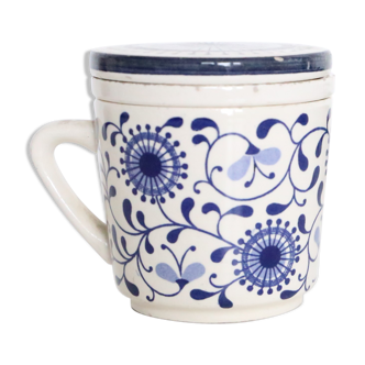 DBGM blue and white floral tared, made in Germany