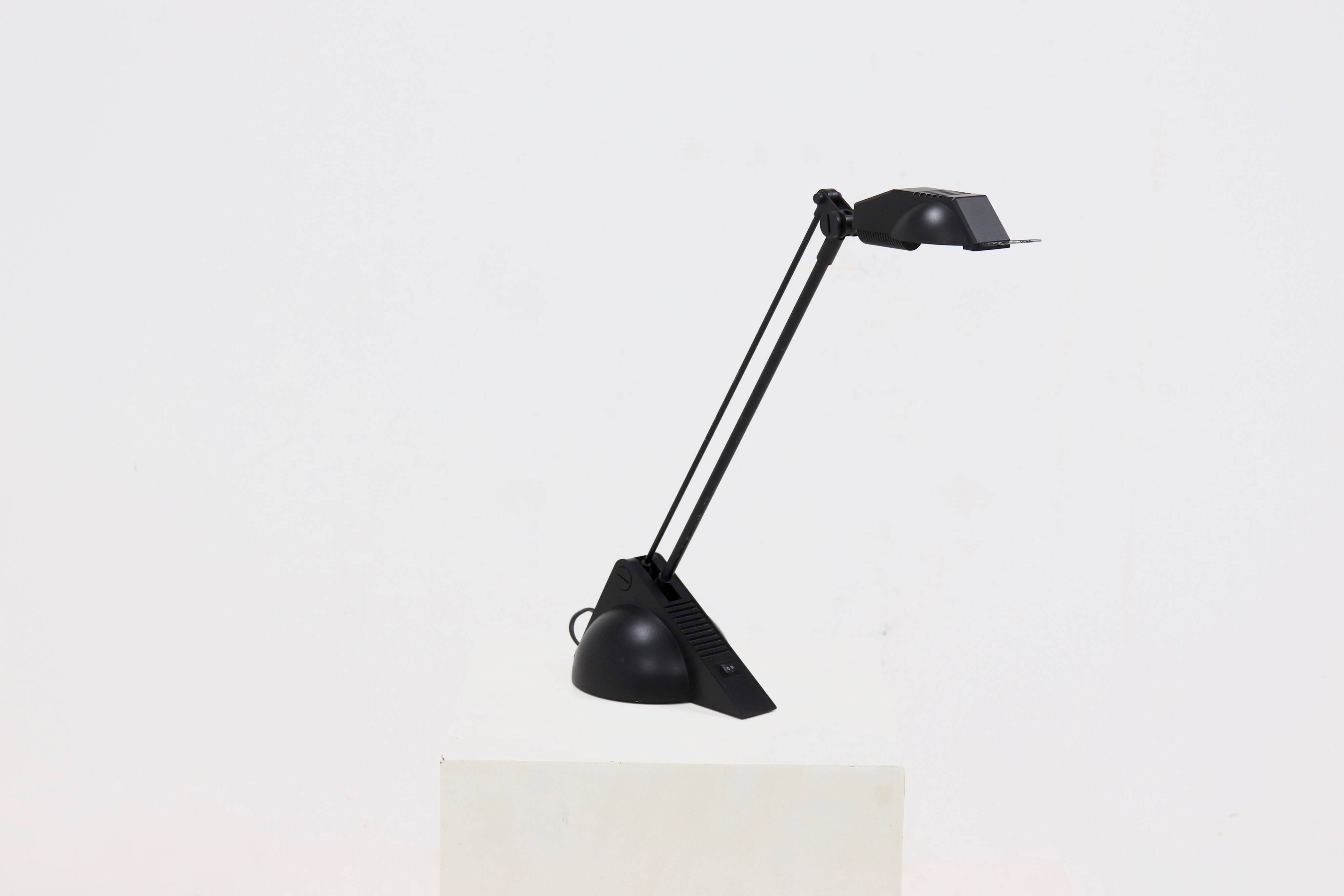Black Post Modern Desk Lamp 1980s