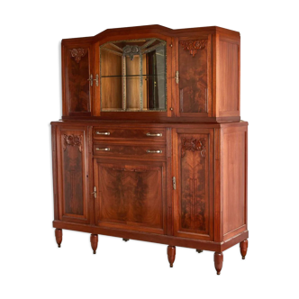 Art Deco period buffet in carved walnut