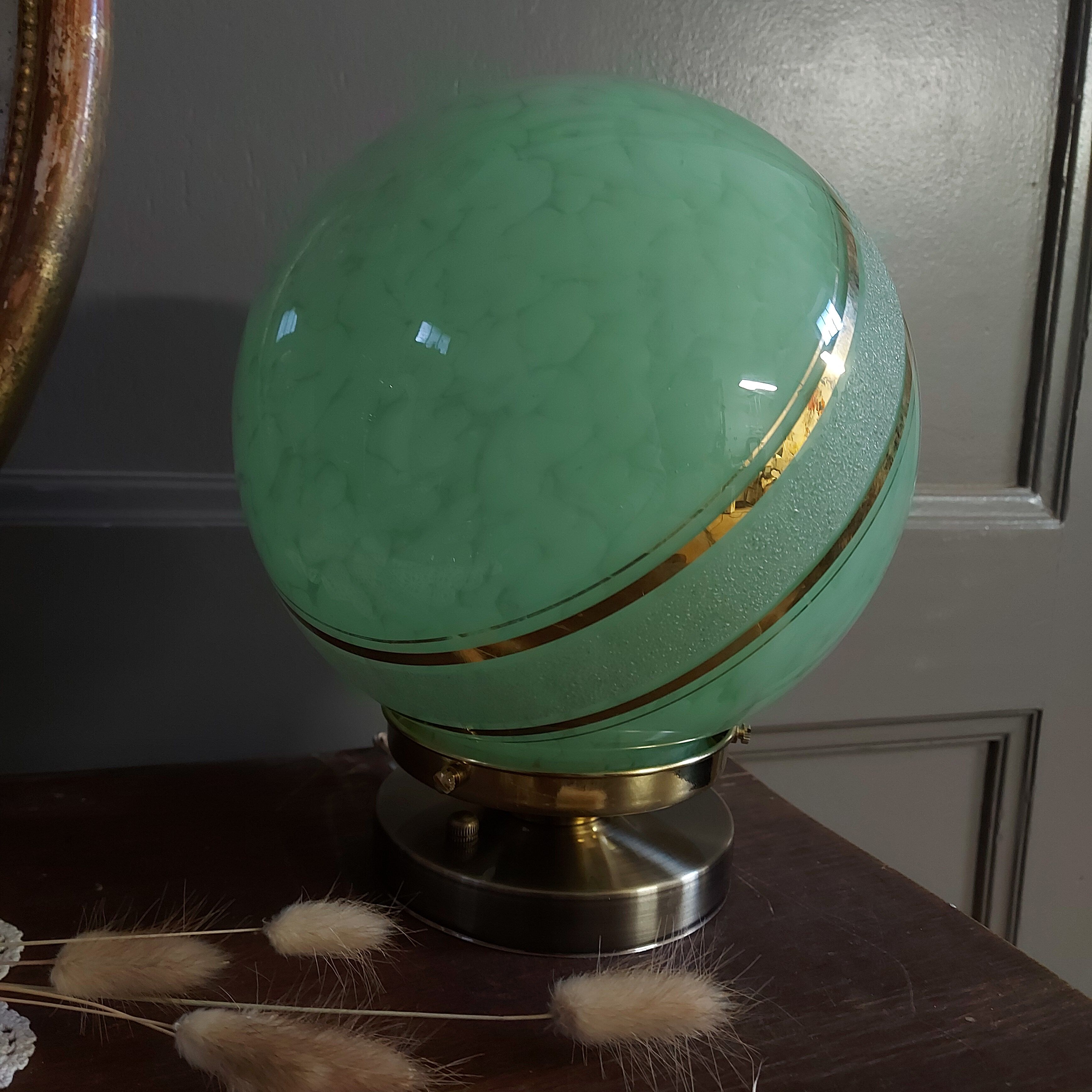 Lampe art-déco verte