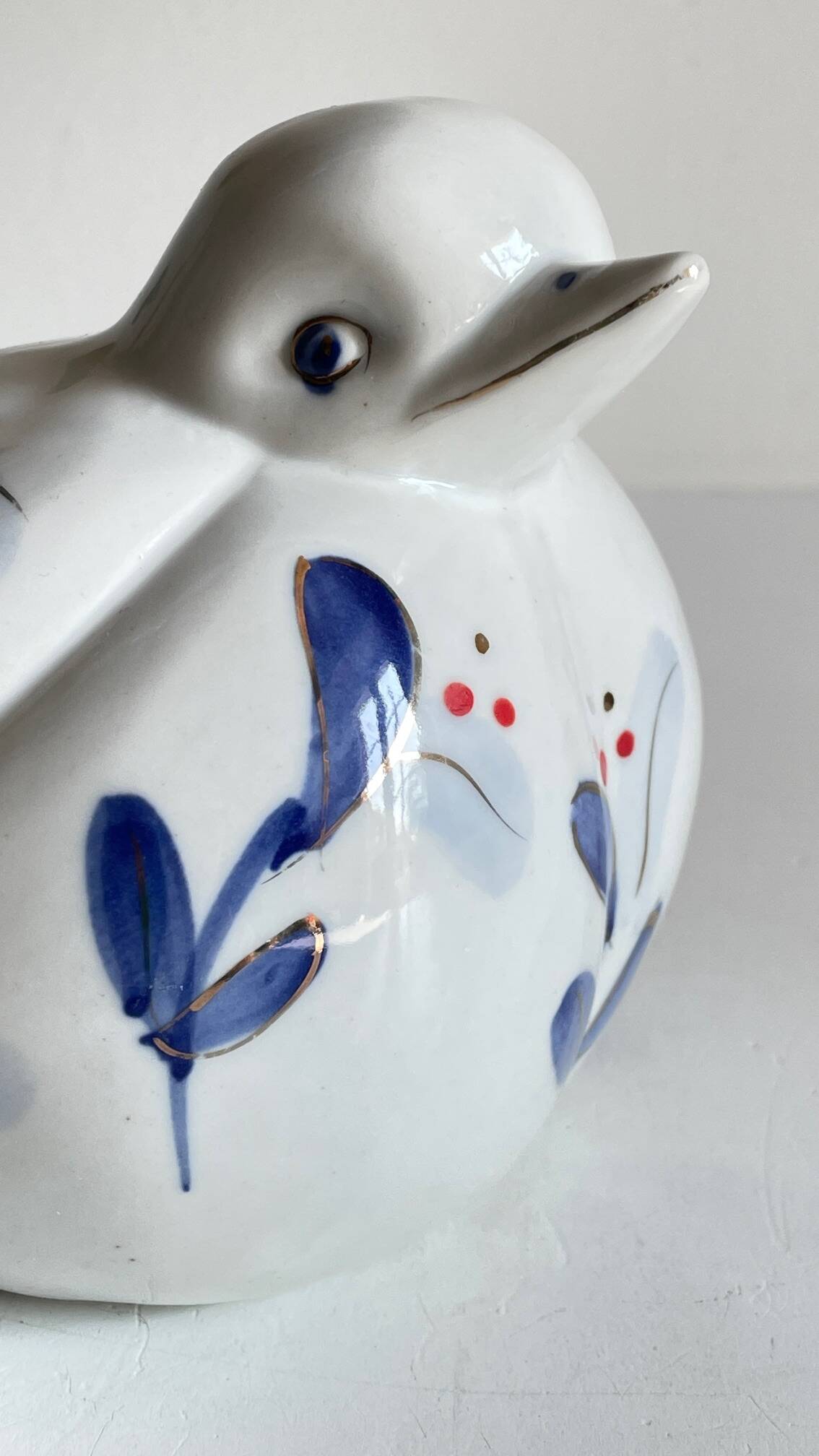 Oiseau vintage en porcelaine chinoise