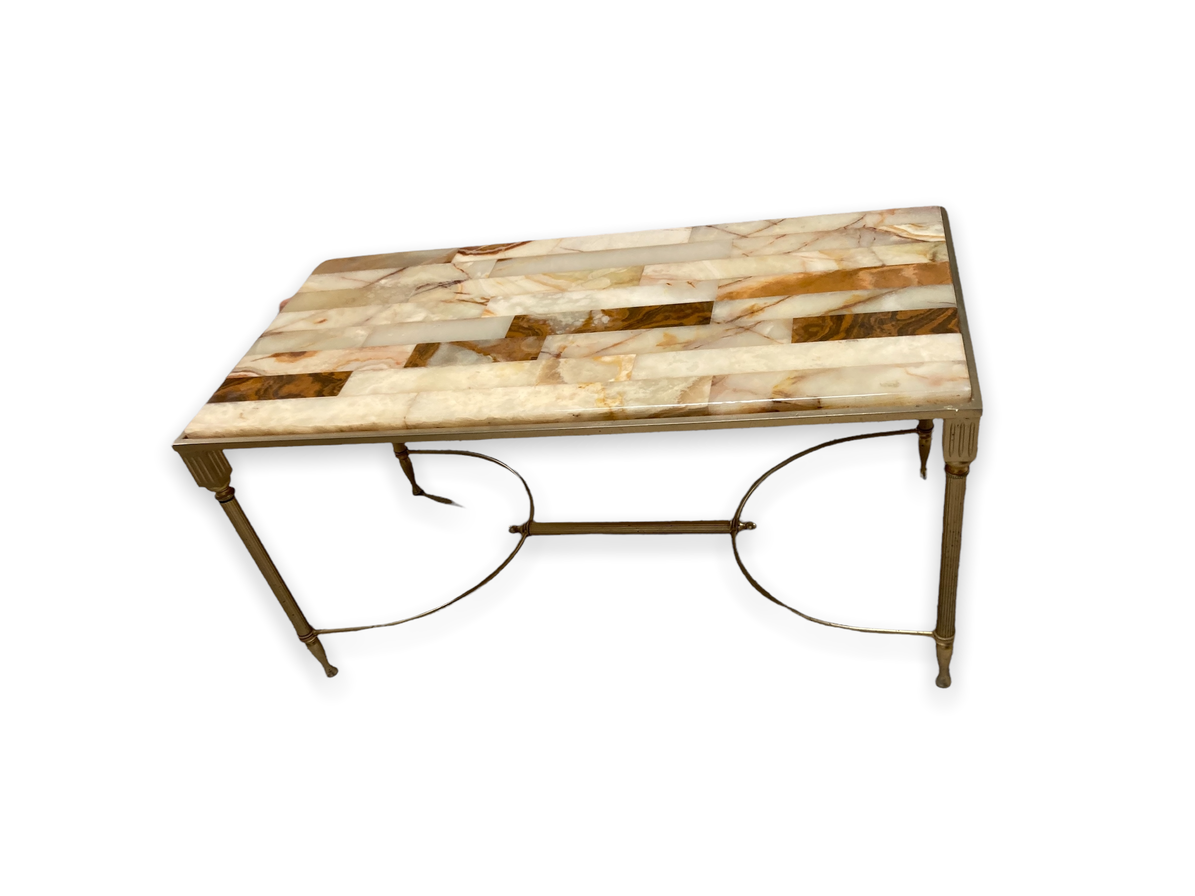 Coffee Table Hollywood Regency Italian Marble