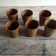 Series of 6 sandstone cups