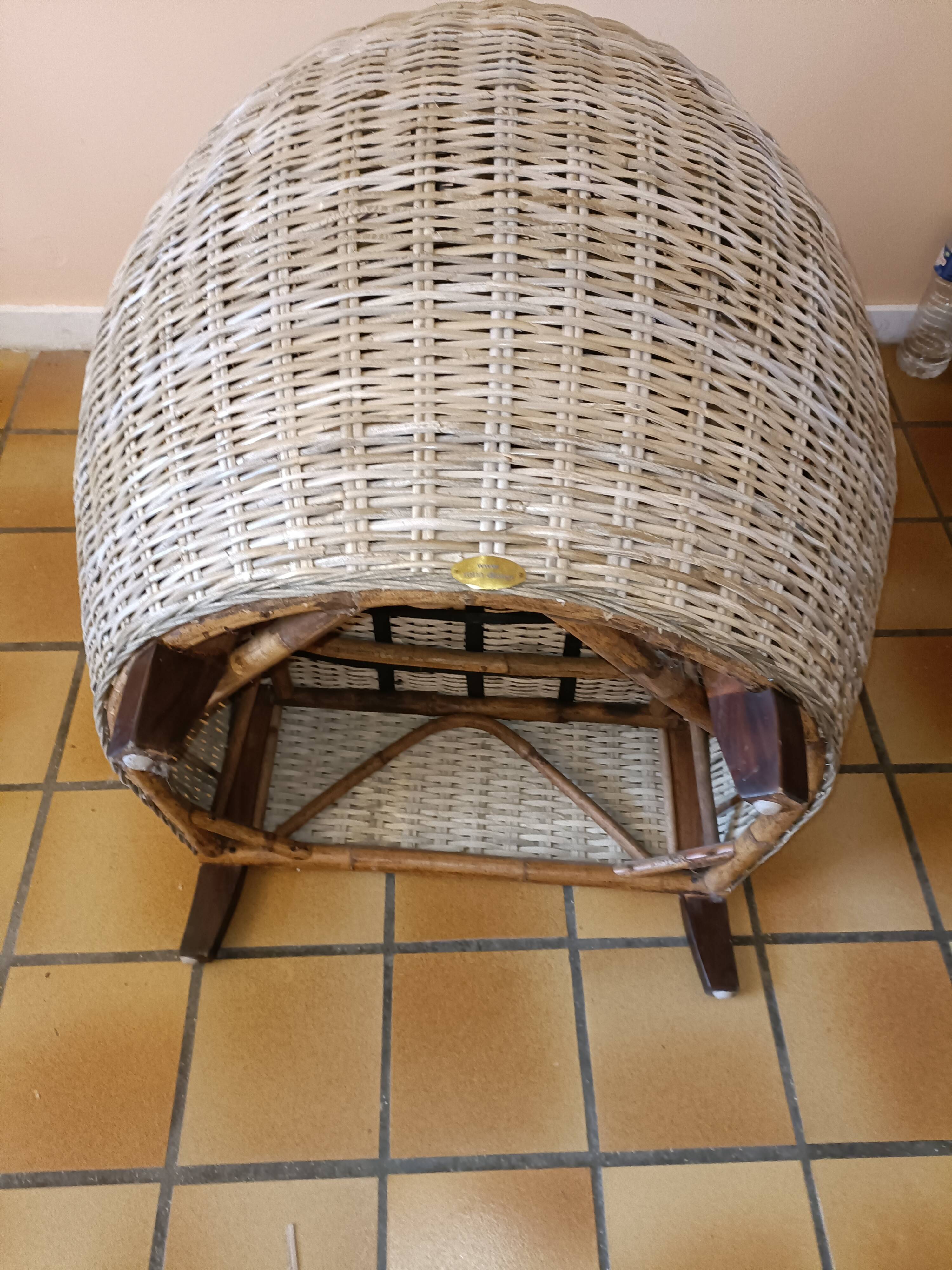 Rattan armchair modern design