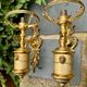 2 wall sconces in brass Empire style