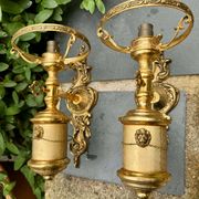 2 appliques murales en laiton style Empire