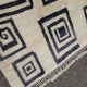Moroccan Berber rug in cream and black 300x200 cm – spiral geometric pattern