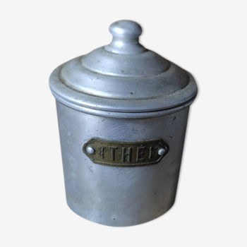 Pot à épices boite gigogne aluminium laiton thé ancien vintage