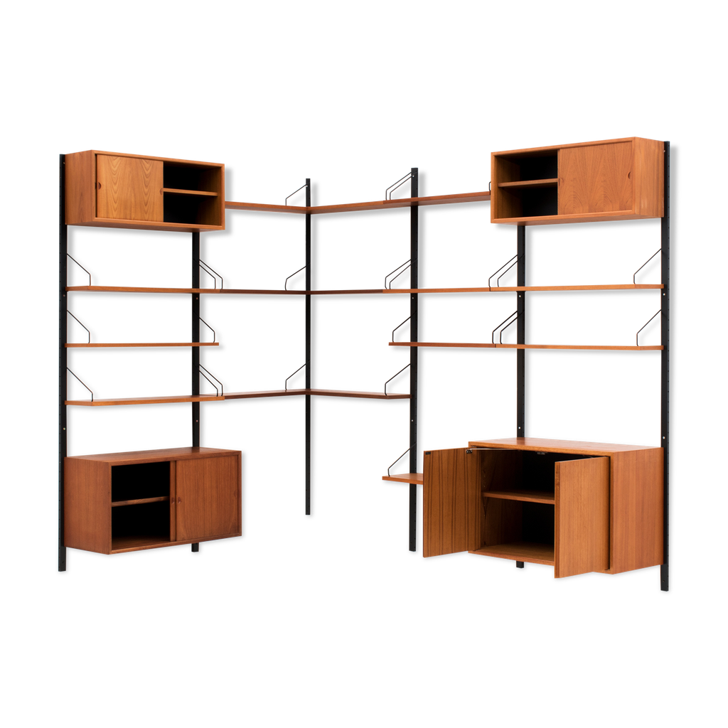 Corner wall unit par P. Cadovius Danemark 1960 | Selency