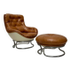 1960s Vintage leather 'Karate' Chair Set by Michel Cadestin for Airborne