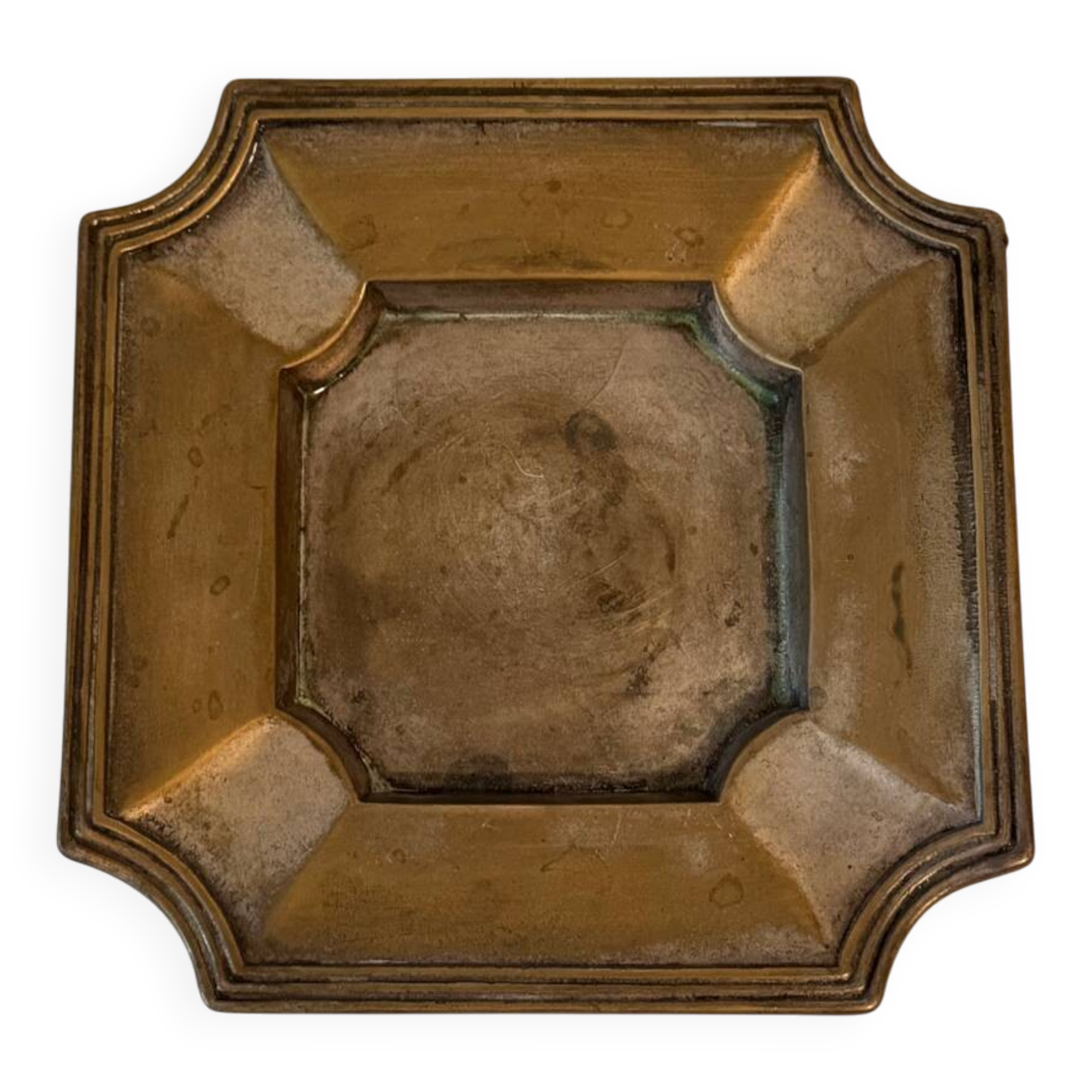 Antique metal ashtray – classic style – beautiful patina