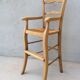 High chair for children in mulched seated wood