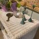 Meuble vintage en osier blanc