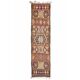1970s Vintage Turkish Hand-Knotted Wool Cotton Brown Runner Rug 91x355