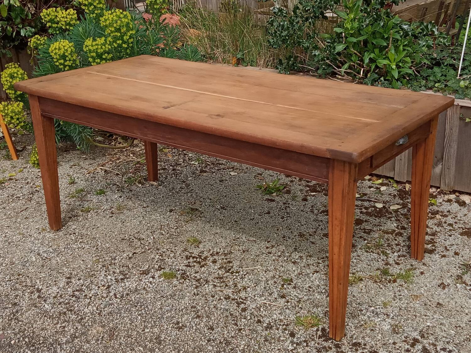 Oak farm table, 1930s/40s