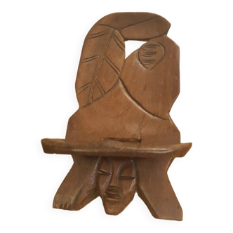 African wooden palaver chair