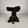 Mid-Century Black Tree Stump Chair