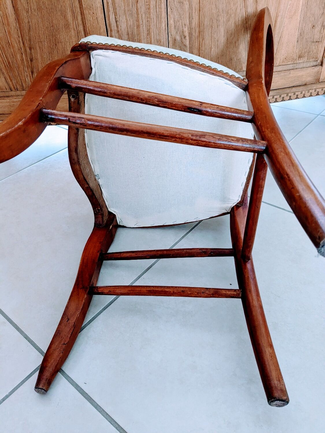 Louis Philippe chair sitting fabric