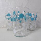 3 Vintage silkscreen gondolo glasses