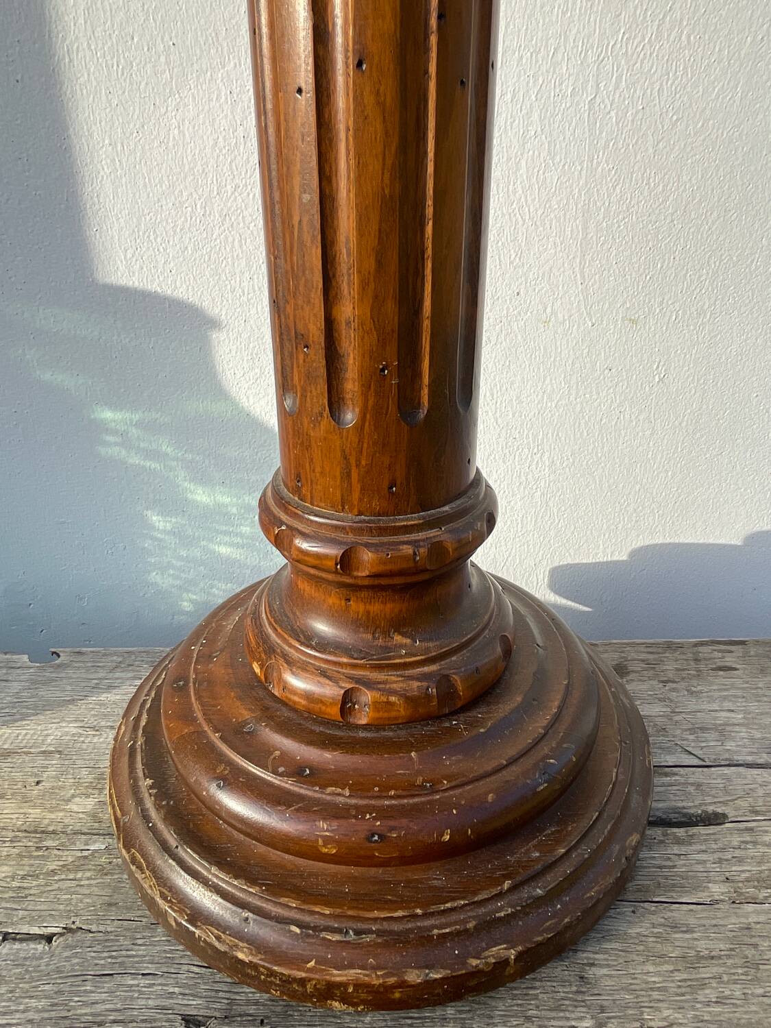 Solid wood church column/stele with fluting