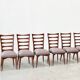 Ensemble de six chaises de salle à manger par Gaston Poisson