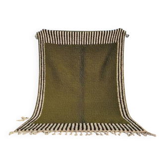 Authentic traditional natural wool beni ourain rug 3/4 m