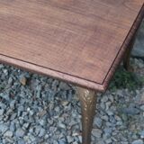 Table basse ancienne dorée et bois