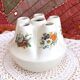Handcrafted tulip tree vase with ceramic flowers
