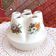 Handcrafted tulip tree vase with ceramic flowers