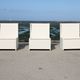 set de 3 fauteuils brutalistes, boit peint, années 60