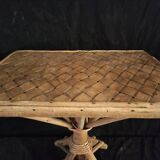 Children's wooden lounge and chestnut weaving