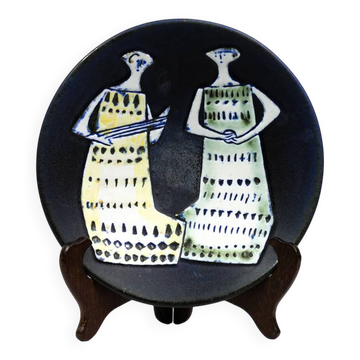 Lisa Larson – Glazed plate "Variety" for Gustavsberg, Sweden, 1956