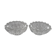 Antique crystal salt and pepper shakers, with their small spoon