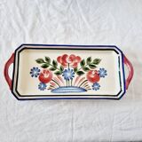 Beautiful plate or source of presentation spring. earthenware from choisy le roi