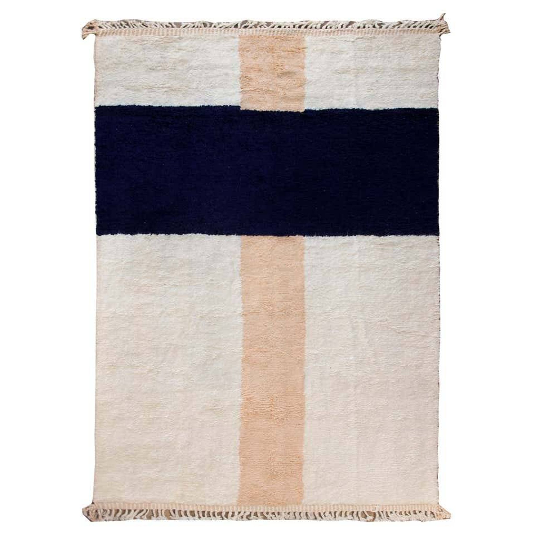 Petite tapis en laine Marocain  200cmx100cm traditionnel coton
