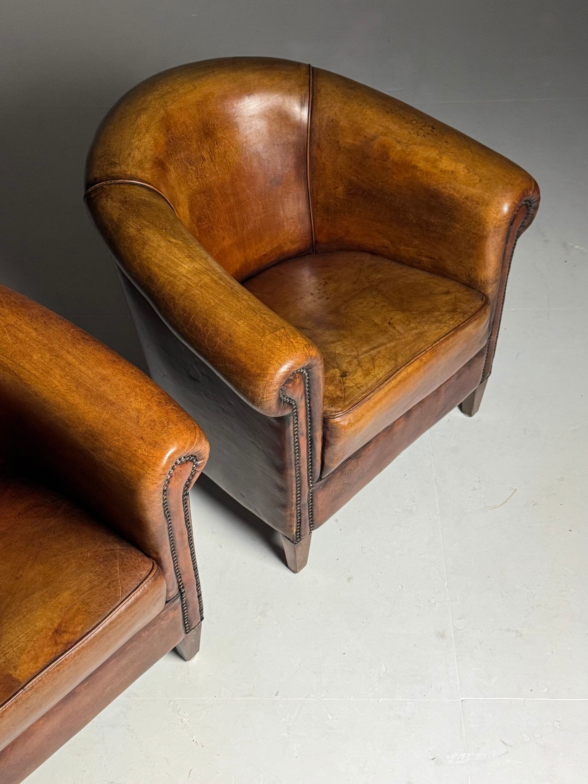 Fauteuil club en peau de mouton 2x classique