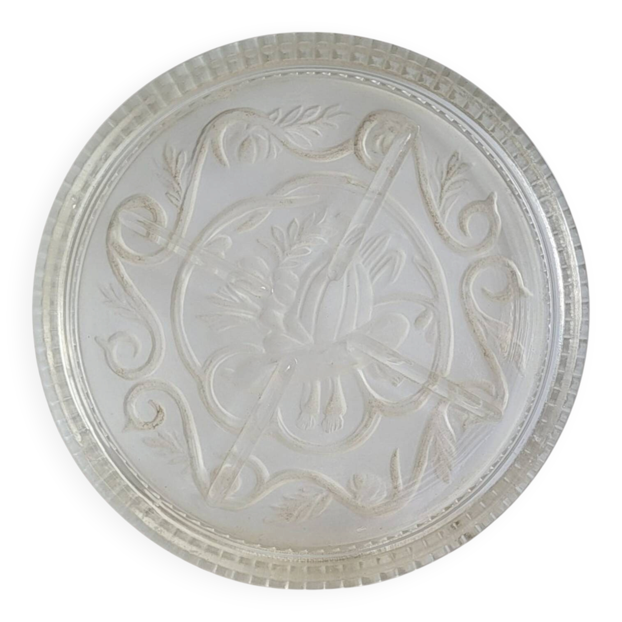 Art Nouveau glass coaster