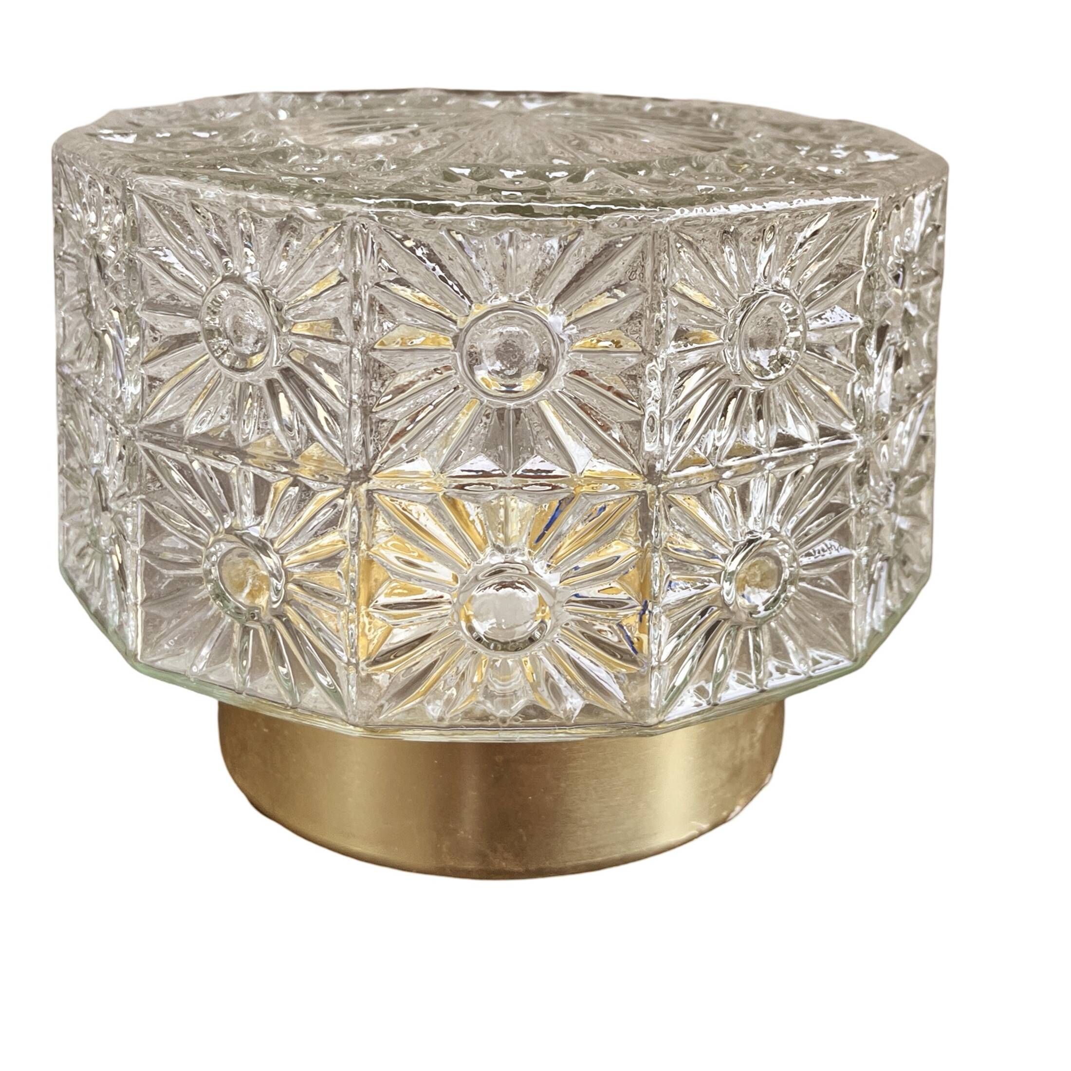 Ceiling lamp, VEB Beleuchtungsglas Kombinat Gorlitz, Germany, 1970s.