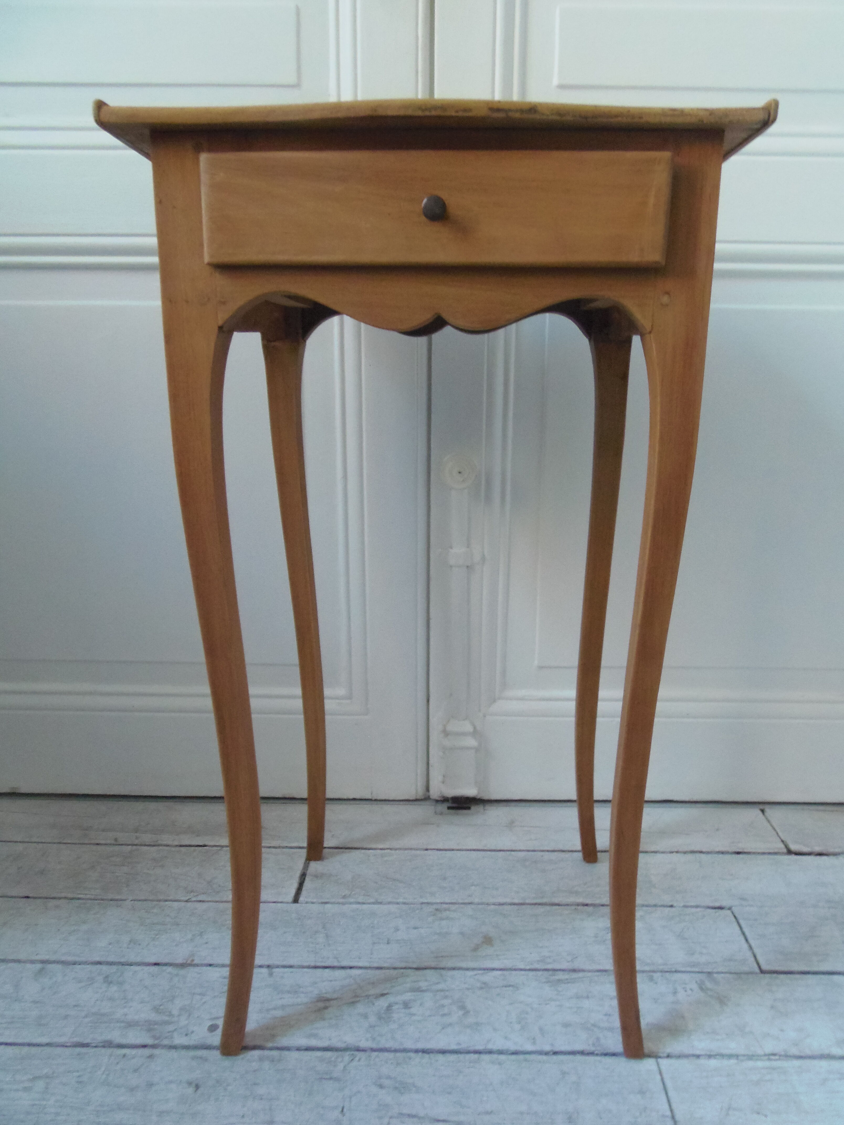 Bedside table from the 1900s, 1 drawer, waxed finish