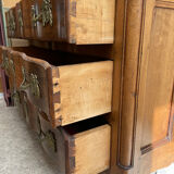 Commode arbalète style Louis XIV - Noyer massif