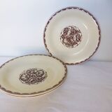 3 assiettes creuses de Sarreguemines modèle Argonne 210744