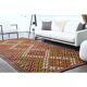 1970s Vintage Turkish Oushak Handmade Wool Cotton Orange Area Rug 179x353