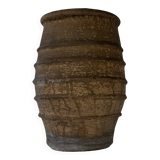 Vintage brown terracotta large vase, France, 1960.