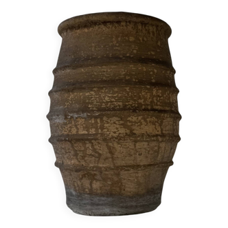 Vintage brown terracotta large vase, France, 1960.