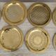 Set of 7 Vintage Brass Wall Plates